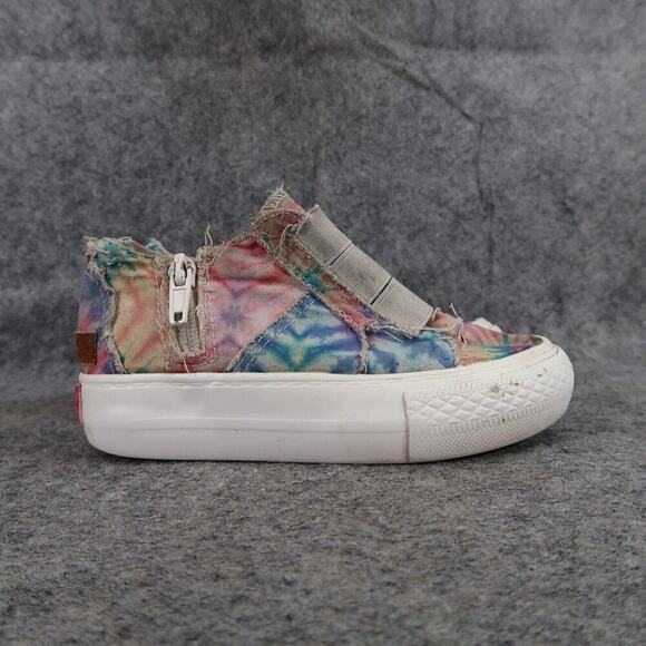 Blowfish Shoes Kids 11 Sneaker High Top Casual Slip On Tie Dye Distressed Canvas - Picture 2 of 13